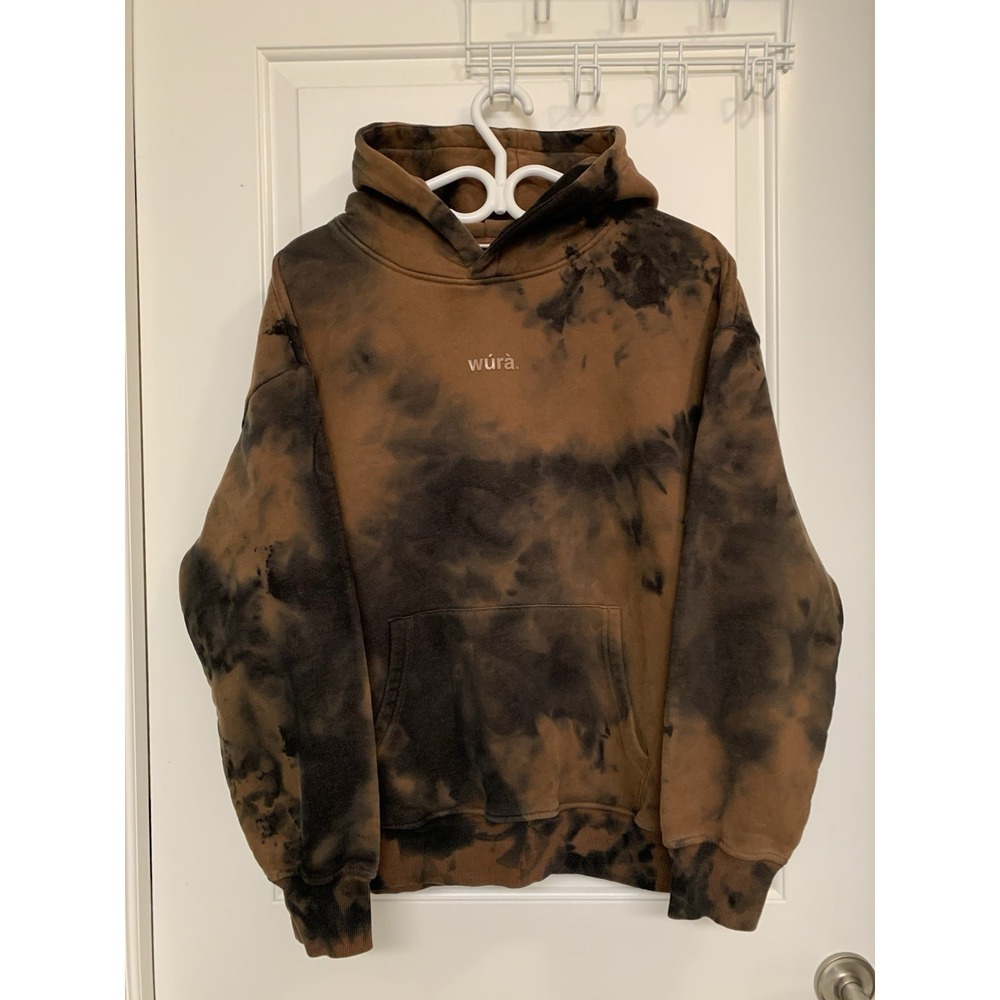 Wúrà Sandstorm Tie Dye Hoodie Unisex S Brown Black‎ Heavyweight Fleece Archive